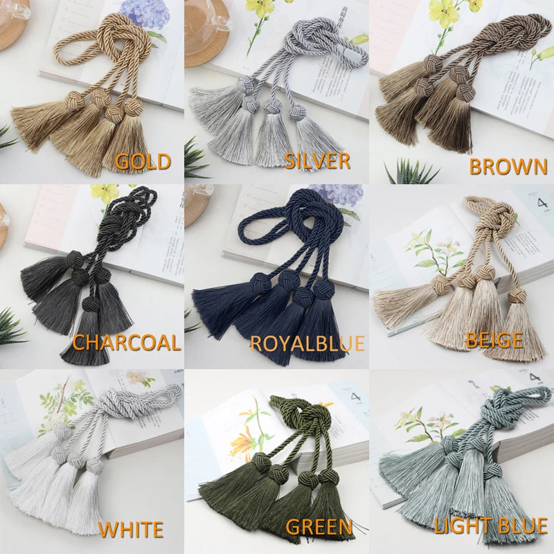 Curtain Tiebacks With 2 Head Tassels