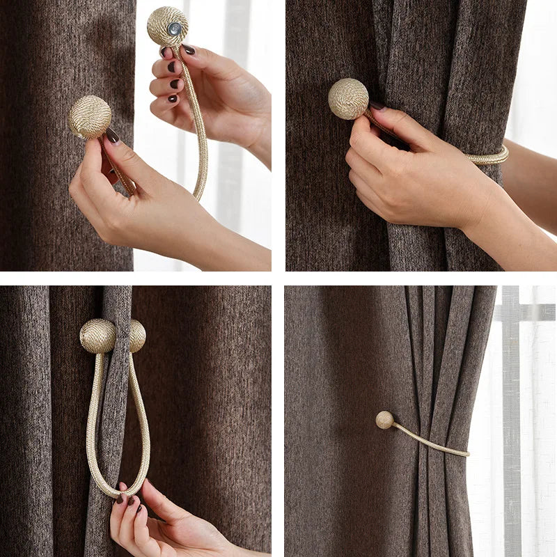 Magnetic Ball Curtain Tiebacks