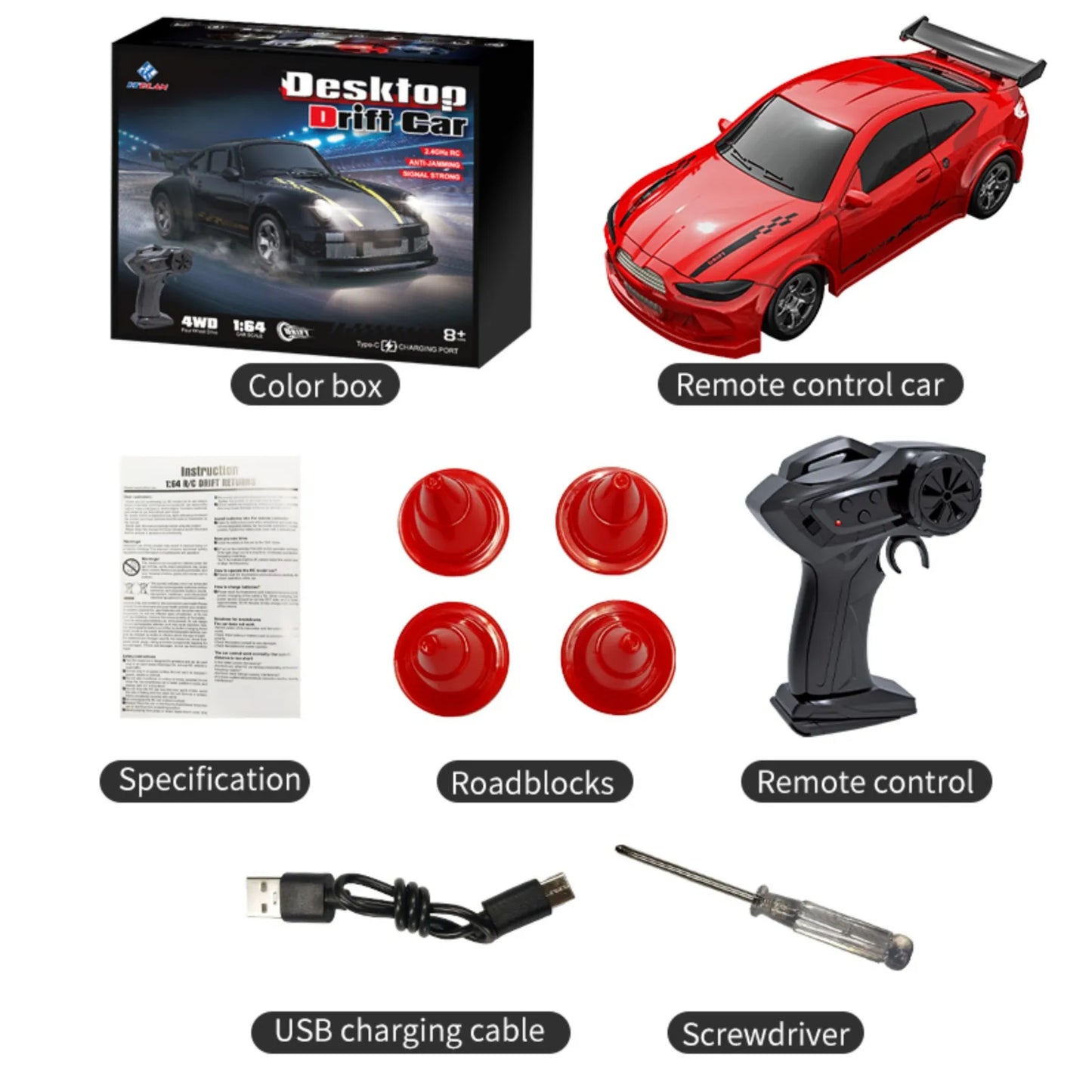 TurboRacer X1 Mini Remote Control Car ā 1:64 Scale High-Speed RC Vehicle