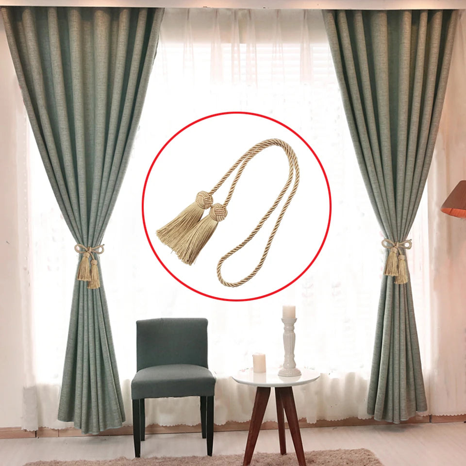 Curtain Tiebacks With 2 Head Tassels