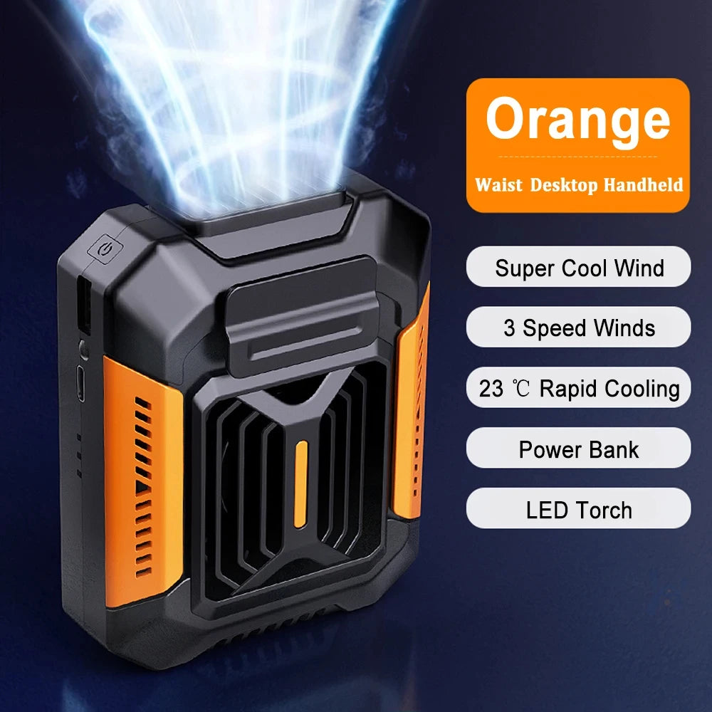 Portable Waist AC with PowerBank