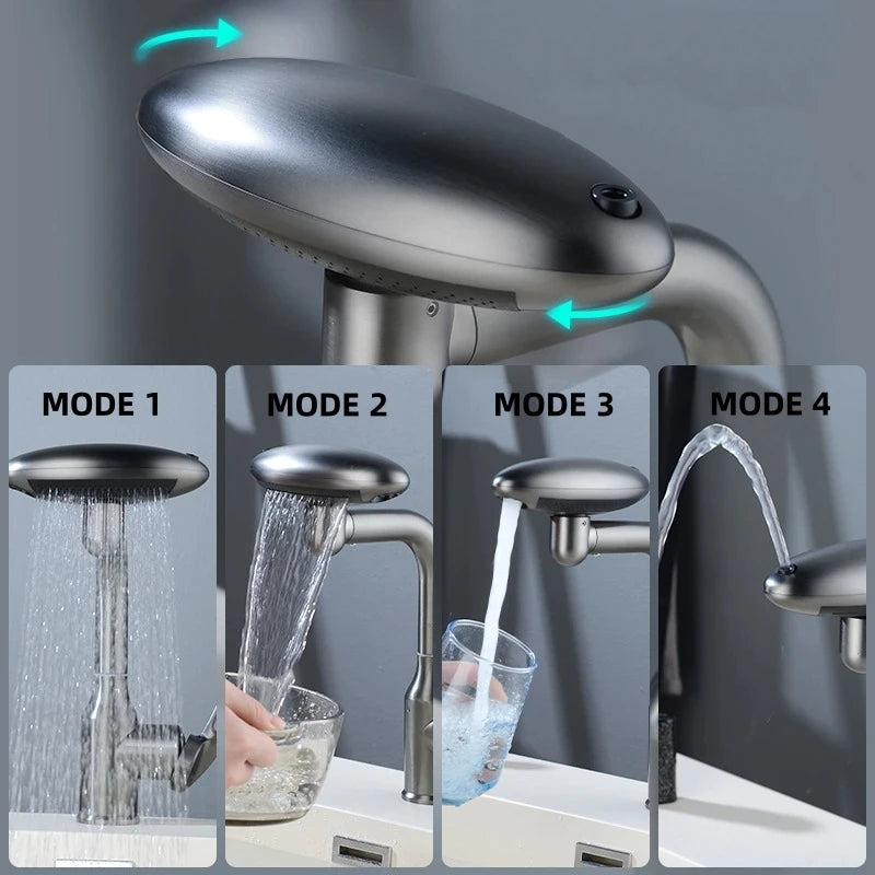 WashPro™ Hot & Cold Basin Faucet with Sprayer