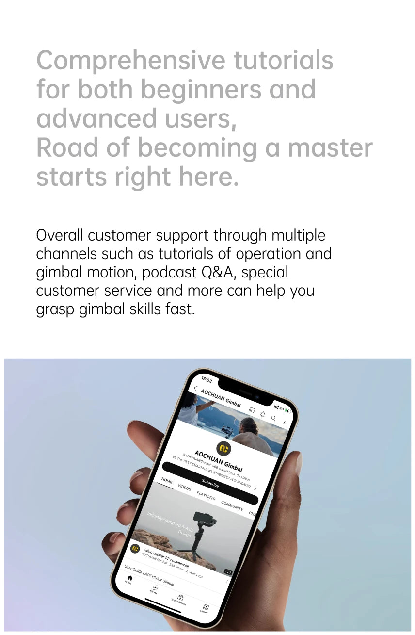 3-Axis Handheld Gimbal with Face Tracking