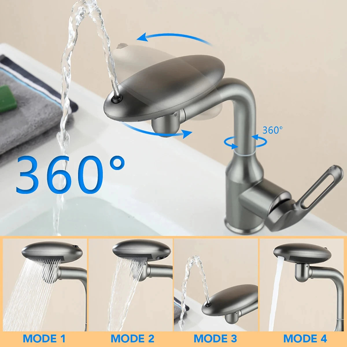 WashPro™ Hot & Cold Basin Faucet with Sprayer