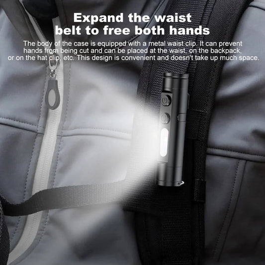 Pocket Beam: Mini Super Bright Flashlight for Camping, Emergencies & Hands-Free Use