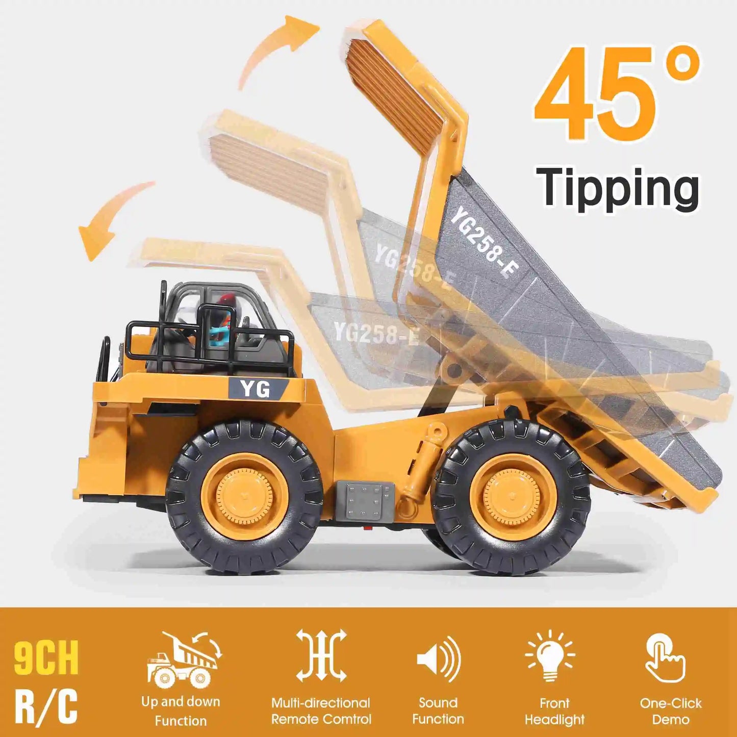 MegaMover™ 9-Channel Remote Control Dump Truck