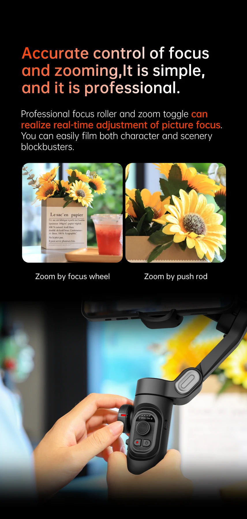 3-Axis Handheld Gimbal with Face Tracking