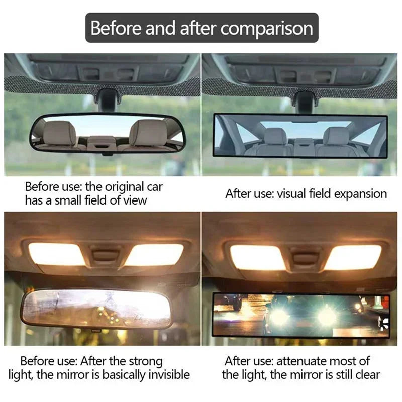 WideView™ – Anti-Glare Panoramic Rearview Mirror