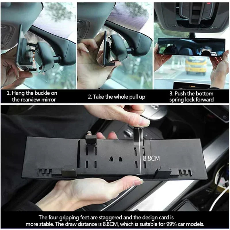 WideView™ – Anti-Glare Panoramic Rearview Mirror