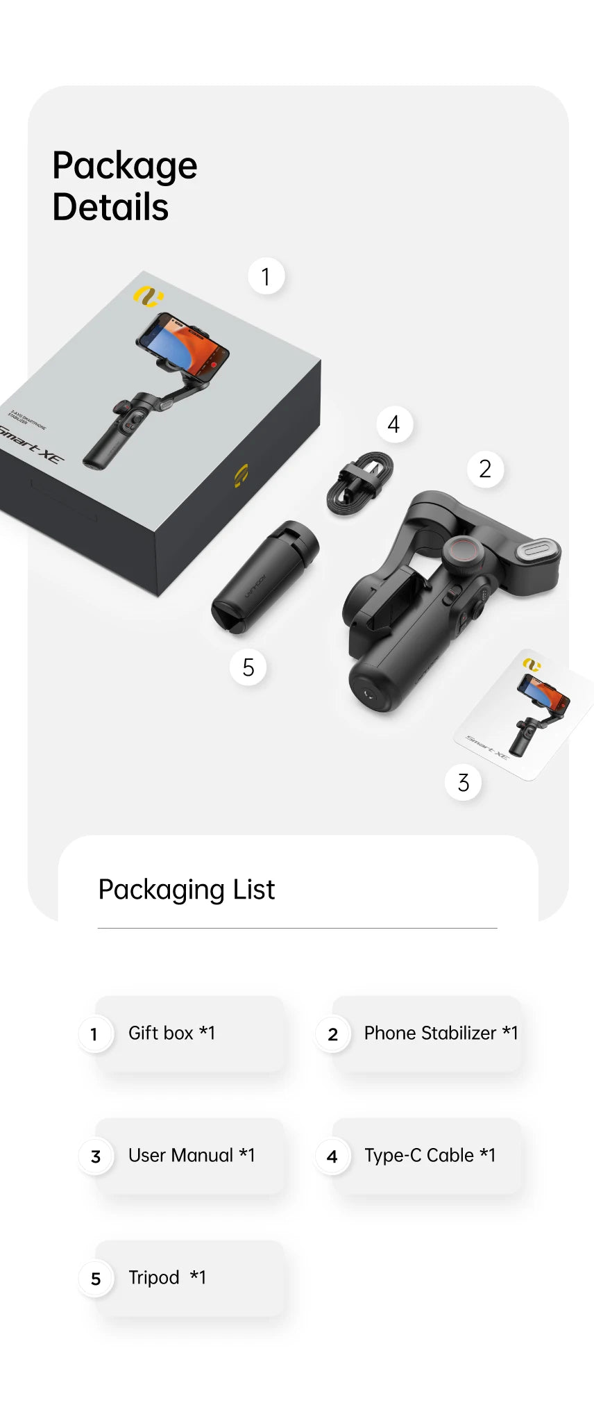 3-Axis Handheld Gimbal with Face Tracking