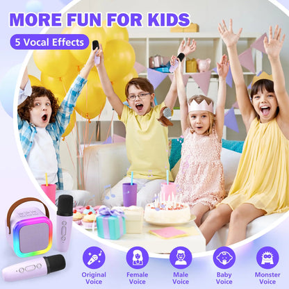 [IMPORTED] PartyBox Duo – Mini Wireless Karaoke Speaker with 2 Microphones & RGB Lights