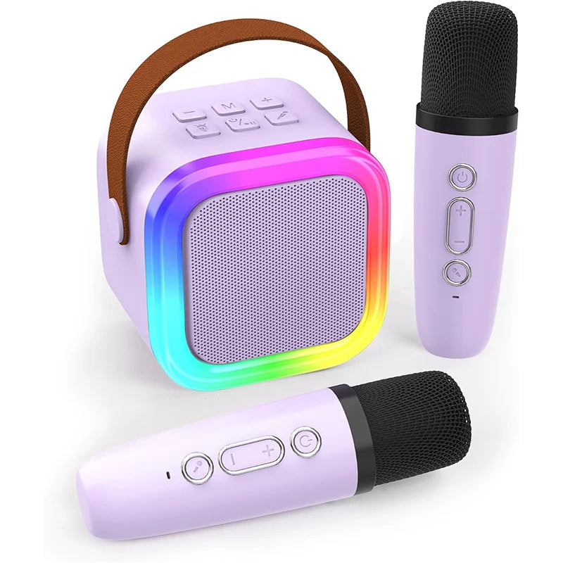 [IMPORTED] PartyBox Duo – Mini Wireless Karaoke Speaker with 2 Microphones & RGB Lights
