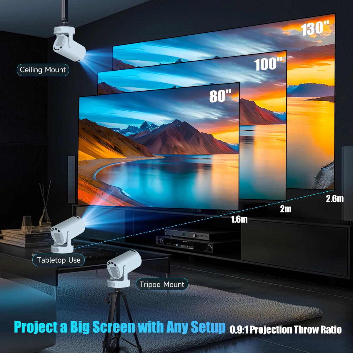 Beamly Projector – Smart 8K-Support Portable Projector