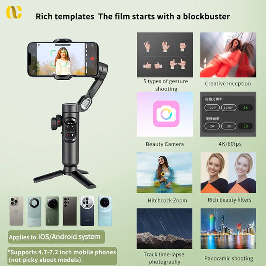 3-Axis Handheld Gimbal with Face Tracking
