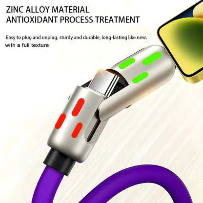 4-in-1 USB-C PD Fast Charging & Data Transfer Cable (240W | Universal Compatibility)