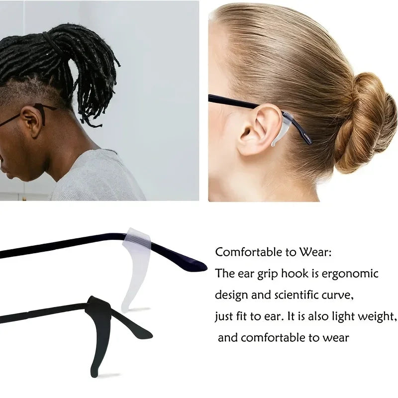 AirFlex Comfort Ear Grips — Secure Fit Silicone Pads for Glasses
