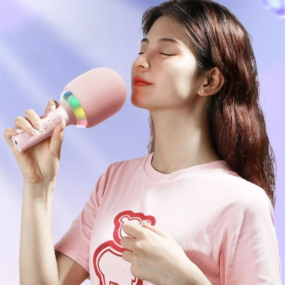 EchoGlow RGB Karaoke Microphone