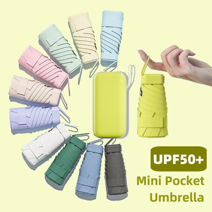 PocketShield Mini UV Travel Umbrella – Ultra-Compact 5-Fold Sun & Rain Umbrella